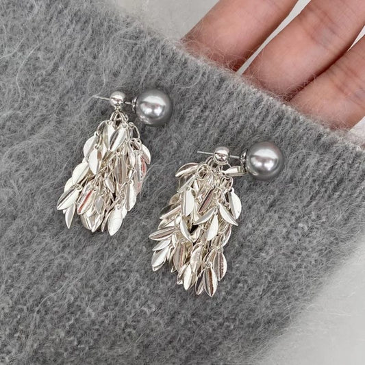 Elegant Tassel Leaf Earrings